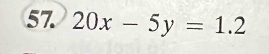 20x-5y=1.2