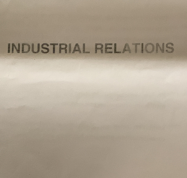 INDUSTRIAL RELATIONS