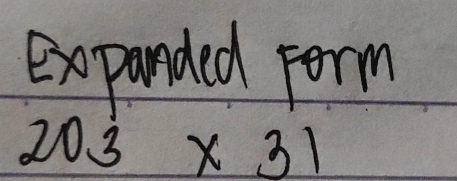 expanded form
20dot 3* 31