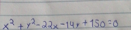 x^2+y^2-22x-14y+150=0