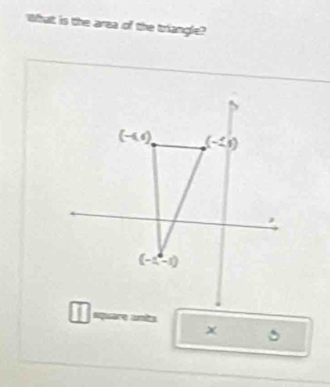 What is the area of the triangle?
x S