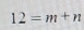 12=m+n