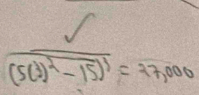 frac ∈t (50)^2-15^1=77,000