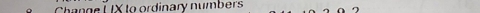 Change LIX to ordinary numbers