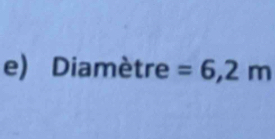 Diamètre =6,2m