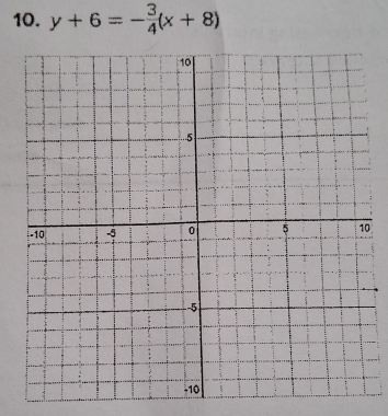 y+6=- 3/4 (x+8)
0