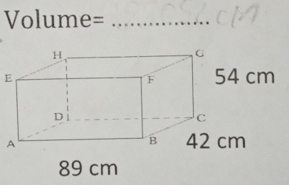 Volume=
E 
A