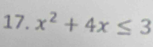 x^2+4x≤ 3