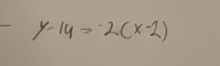 y-14=-2(x-2)