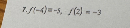 7 f(-4)=-5, f(2)=-3