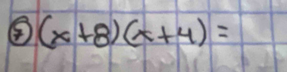 ⑤ (x+8)(x+4)=