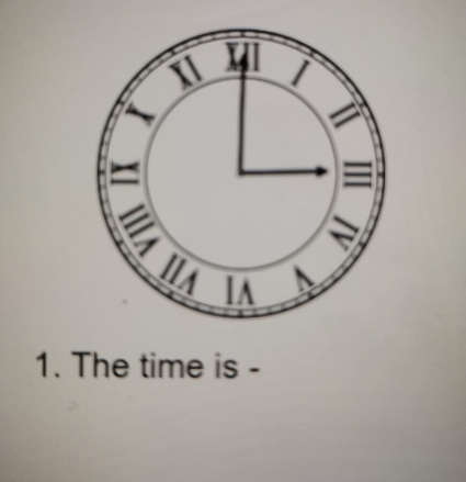 The time is -