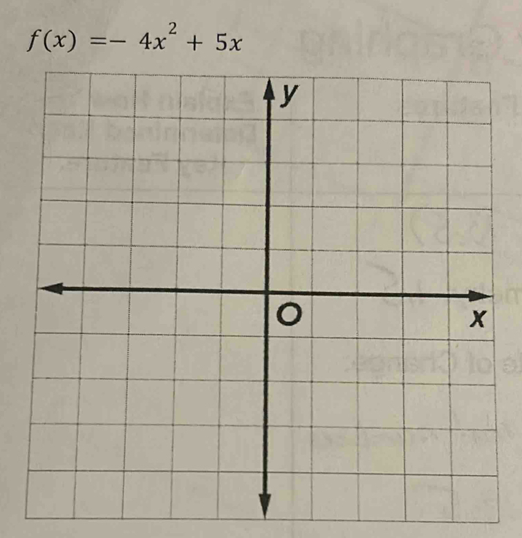 f(x)=-4x^2+5x