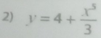 y=4+ x^5/3 