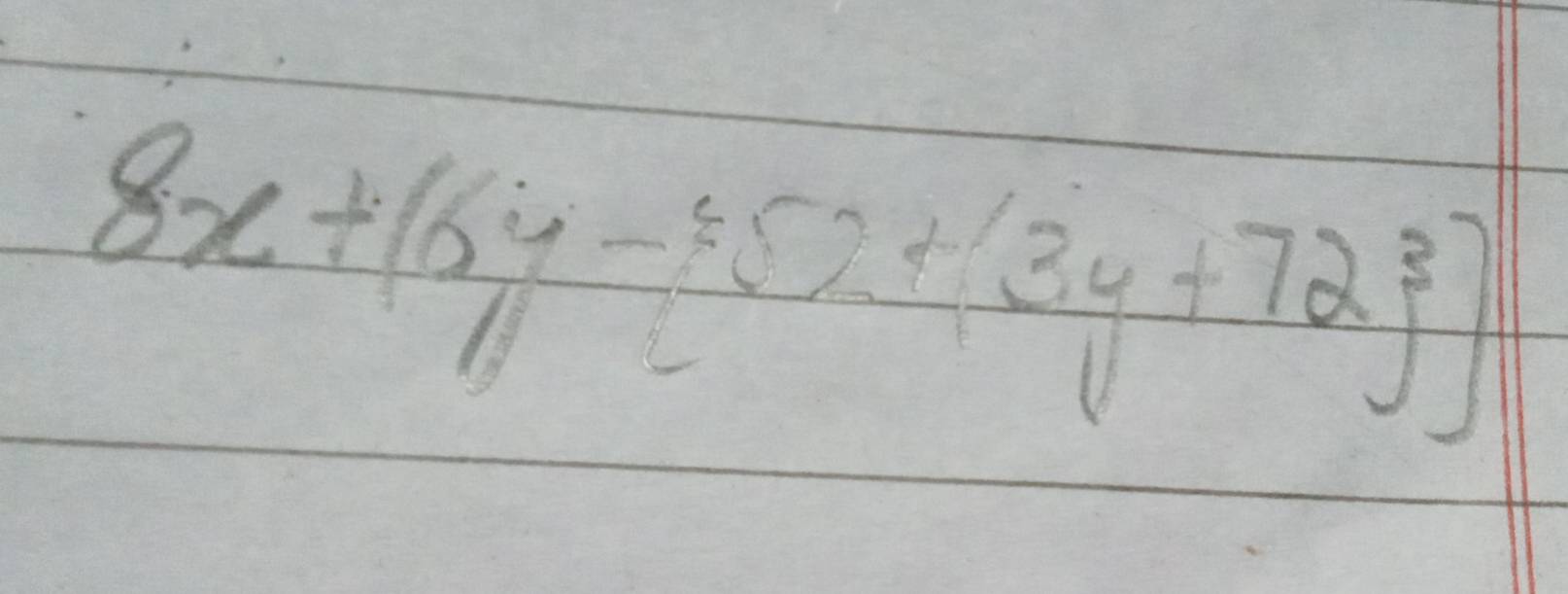 8x+(6y-45)+(3y+72)^3]