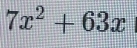 7x^2+63x