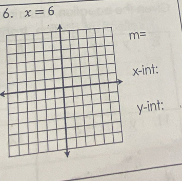 x=6
m=
-int:
y -int: