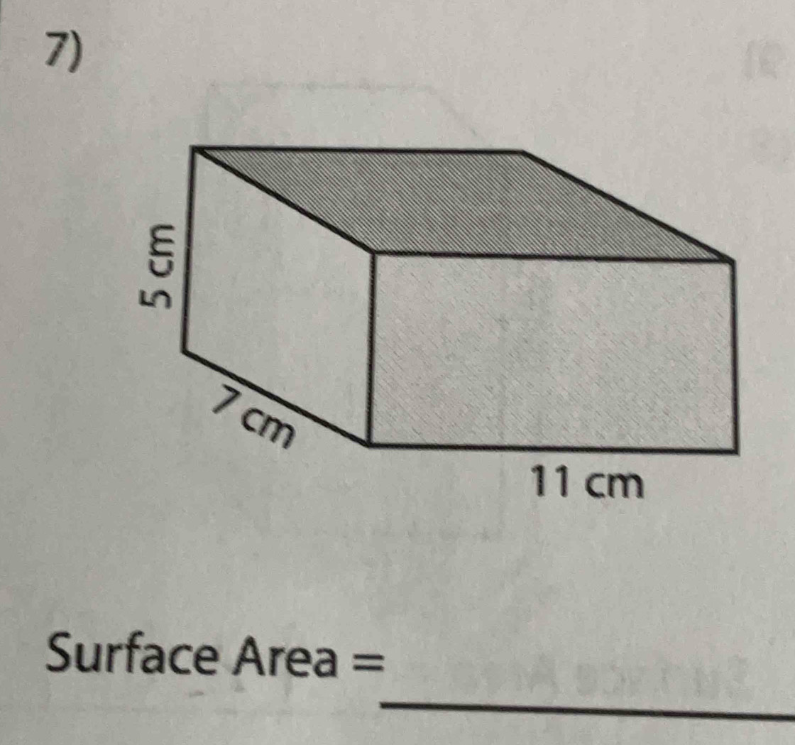 Surface Area =
_