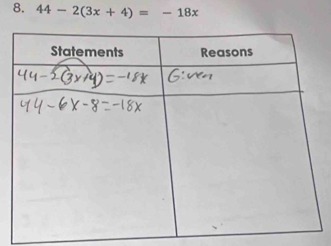 44-2(3x+4)=-18x