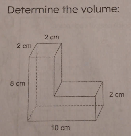 Determine the volume: