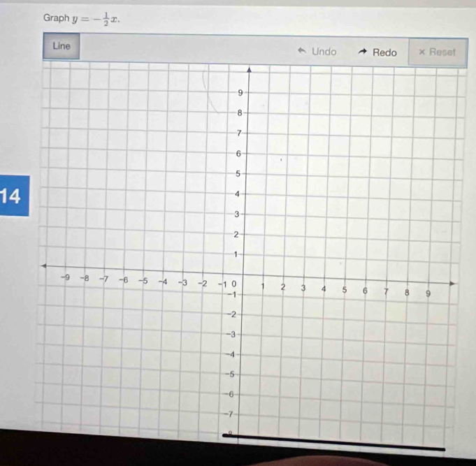 Graph y=- 1/2 x. 
Line t 
14