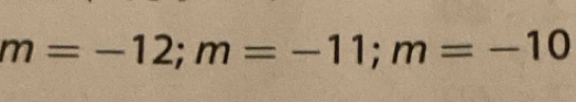 m=-12; m=-11; m=-10