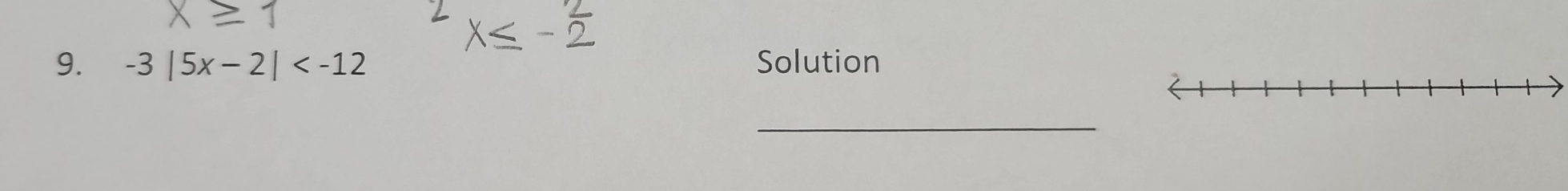 -3|5x-2| Solution 
_