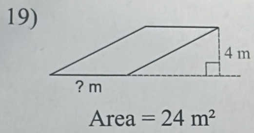 Area =24m^2