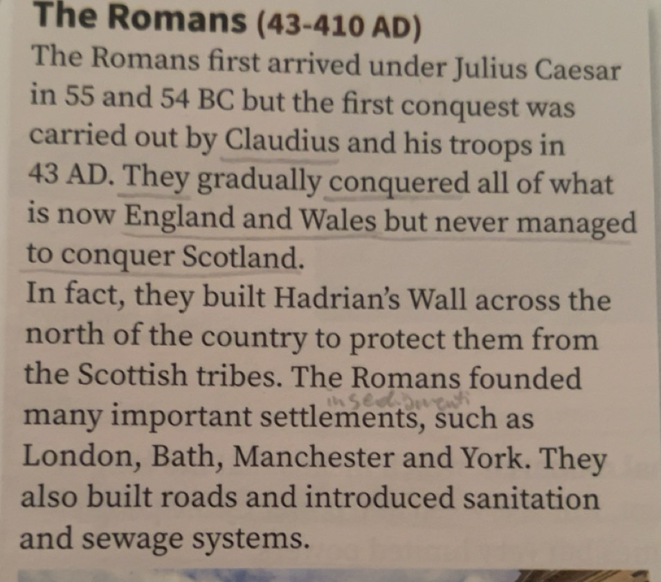Risolto:The Romans (43-410 AD) The Romans first arrived under Julius ...