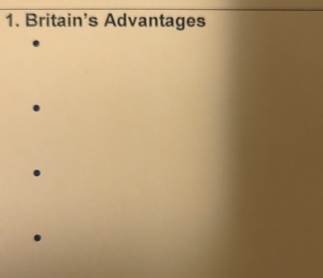 Britain’s Advantages