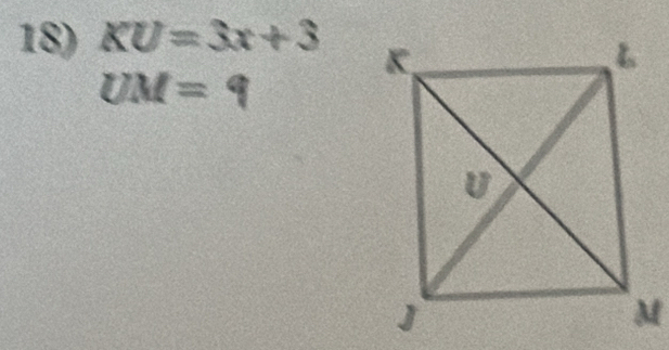 KU=3x+3
UM=9