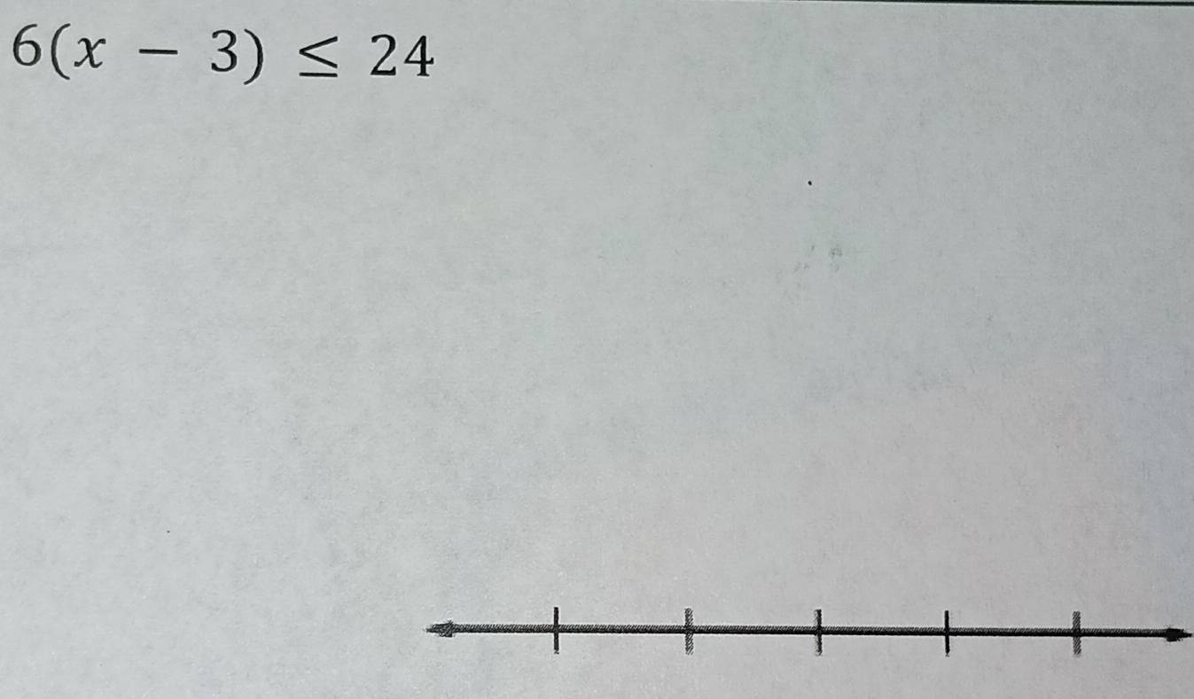 6(x-3)≤ 24