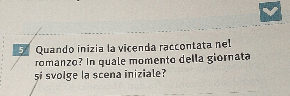 Quando inizia la vicenda raccontata nel 
romanzo? In quale momento della giornata 
si svolge la scena iniziale?