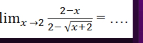 lim_xto 2 (2-x)/2-sqrt(x+2) =