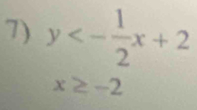 y<- 1/2 x+2
x≥ -2