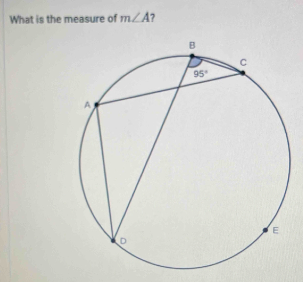 What is the measure of m∠ A