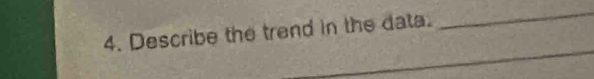 Describe the trend in the data. 
_ 
_