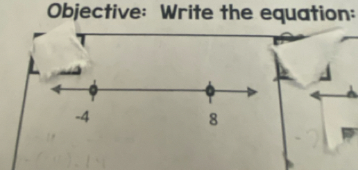 Objective: Write the equation: