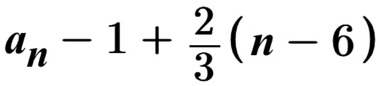 a_n-1+ 2/3 (n-6)