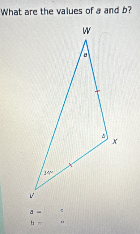 What are the values of a and b?
a= □ 。
b=  1/2  。