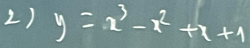 y=x^3-x^2+x+1