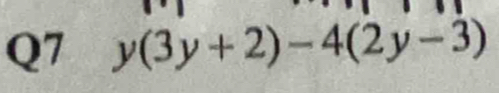 y(3y+2)-4(2y-3)