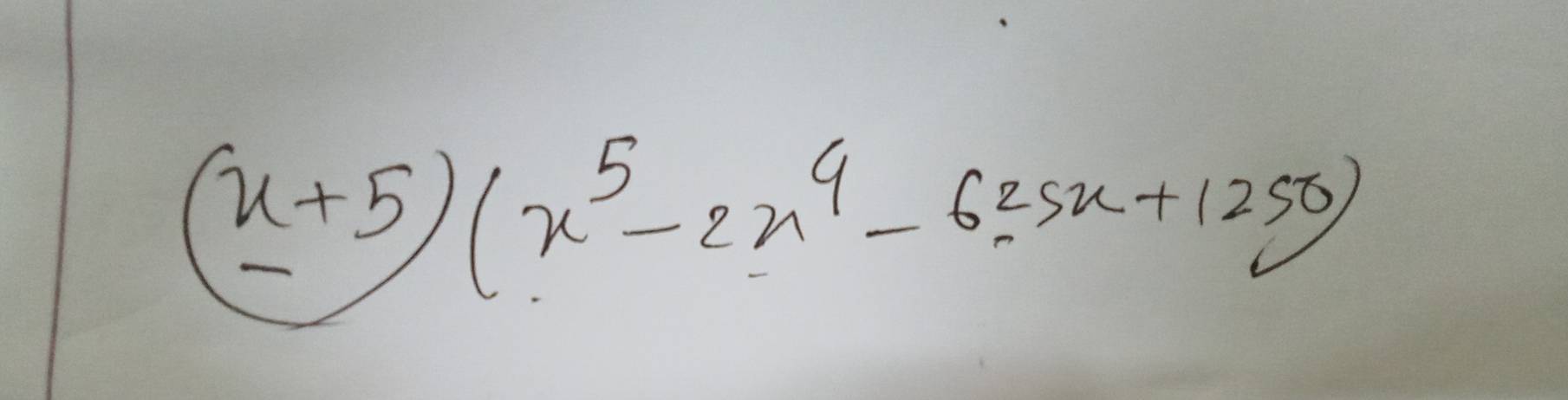 (x+5)(x^5-2x^4-625x+1250)