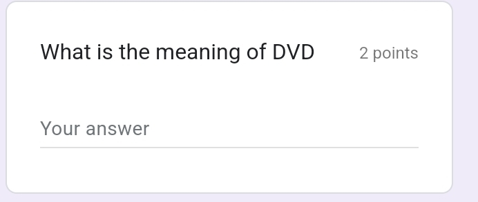 What is the meaning of DVD 2 points 
Your answer