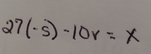 27(-sendpmatrix -10v=x