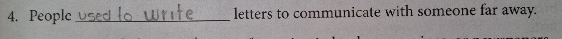 People _letters to communicate with someone far away.