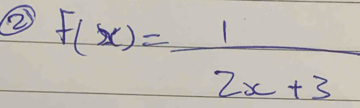 ② F(x)= 1/2x+3 