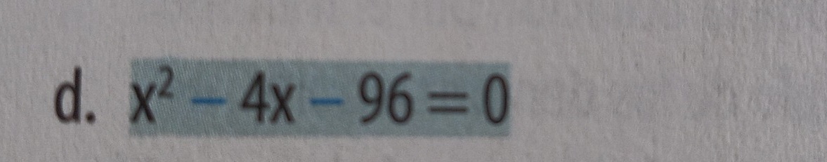 x^2-4x-96=0