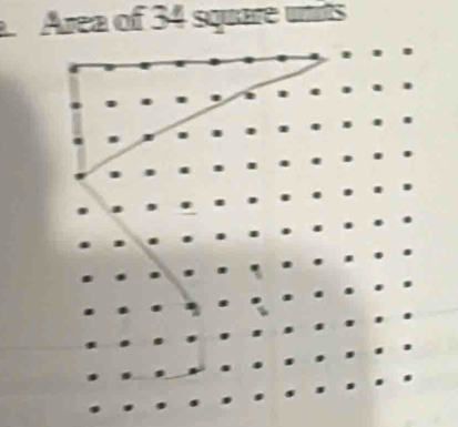 Area of 34 square units