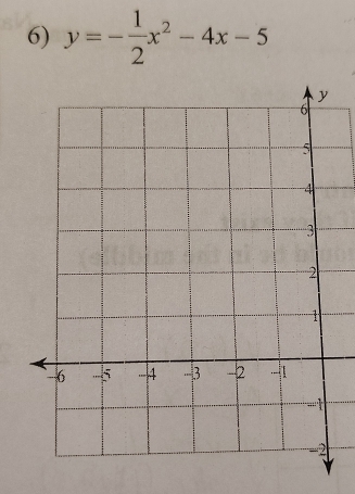 y=- 1/2 x^2-4x-5